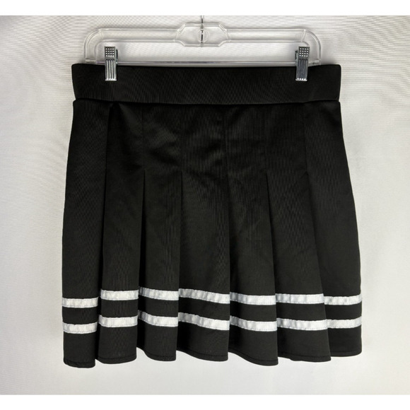 Spirit Halloween Cheer Skirt Adult Sz XL Black White Trim Cosplay Cheerleader - Picture 1 of 6